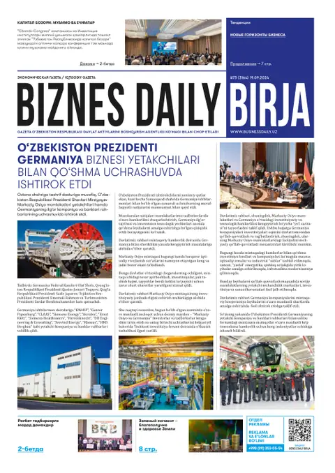газета Biznes Daily Birja   №73, 18.09.2024
