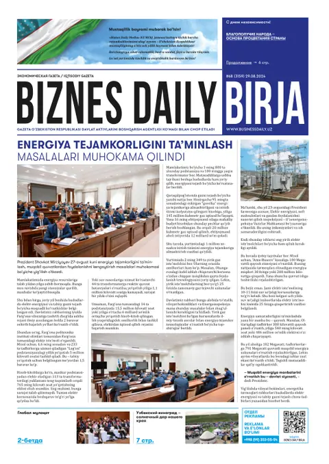 газета Biznes Daily Birja   №68, 28.08.2024