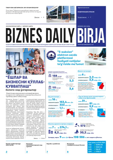 газета Biznes Daily Birja   №2, 08.01.2024