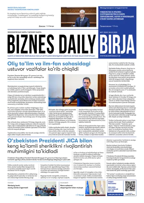 газета Biznes Daily Birja   №07, 27.01.2025