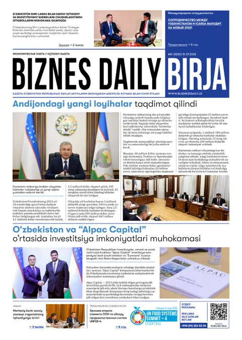 газета Biznes Daily Birja   №61, 30.07.2025